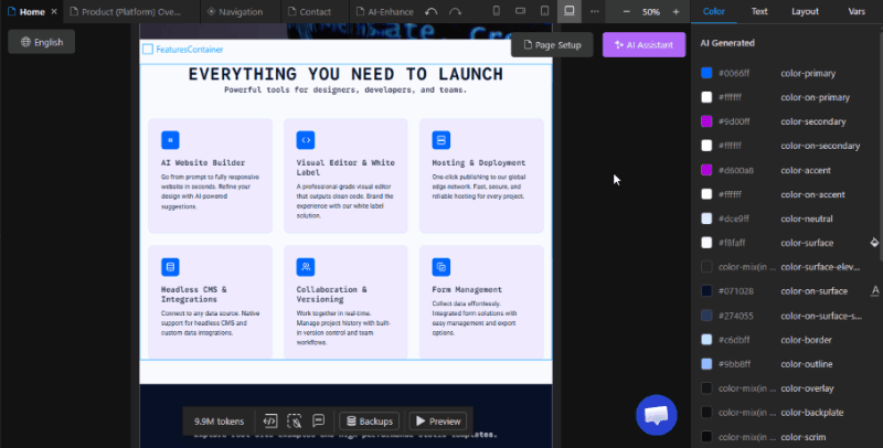 Animation of props panel